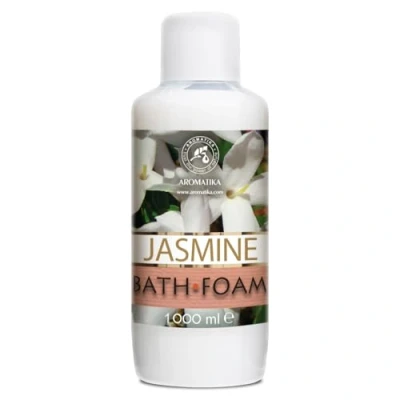 Image of Bath Foam Jasmine 1000 ml with Essential Oil Body Care Beauty Bathing Wellness Relax Aromatherapy Spa Fresh Aroma Bubble Baths