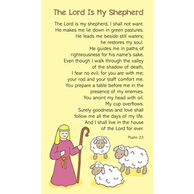 Image of Pocket Prayer Card The Lord&#039;s My Shepherd