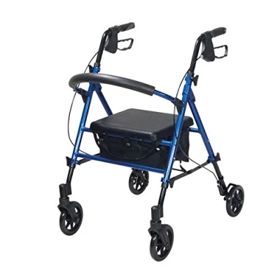 Image of Drive Devilbiss R8 Blue Lightweight Aluminium Rollator with Height Adjustable Seat