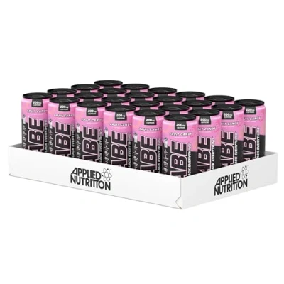 Image of Applied Nutrition ABE Pre Workout Cans All Black Everything Energy + Performance Drink, Carbonated Beverage Sugar Free with Caffeine (Pack of 24 x 330ml) (Fruit Candy)