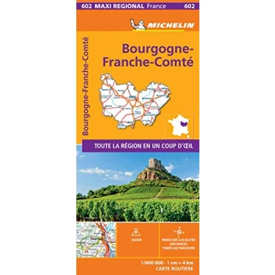 Image of BOURGOGNE FRANCHE COMTE, France Michelin Maxi Regional Map 602: (France Regional)