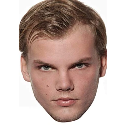 Image of FoxyPrinting Avicii Music Star 2018 Celebrity Cardboard Party Face Mask Fancy Dress