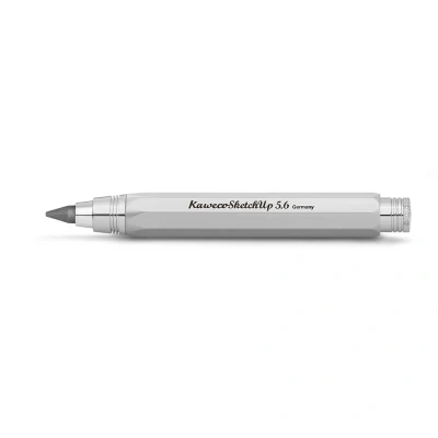 Image of Kaweco SKETCH UP Clutch Pencil 5.6 mm 5B Satin Chrome I Exclusive Mechanical with Lead Refill 10.5 cm