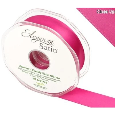 Image of Eleganza 25 mm x 20 m Double Faced Satin, Fuchsia