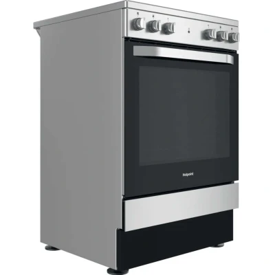 Image of Hotpoint 60cm Electric Cooker With Ceramic Hob Silver