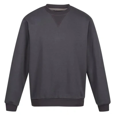 Image of Regatta Professional Men&#039;s Durable Pro Crewneck Sweatshirt Seal Grey, Size: 4XL