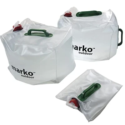Image of marko outdoor Collapsible PVC Water Container with Tap Camping Gardening Fluid Large (20L)