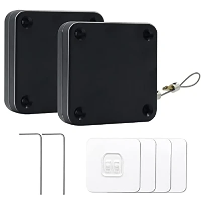 Image of Automatic Door Closer Punch Free, Closers for Interior Door, Free with Drawstring, Auto Internal Home, Office (2 Pcs)