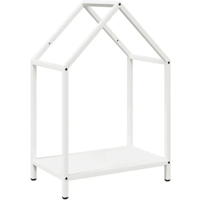 Image of vidaXL Firewood Rack White 40x25x60 cm Cold rolled steel