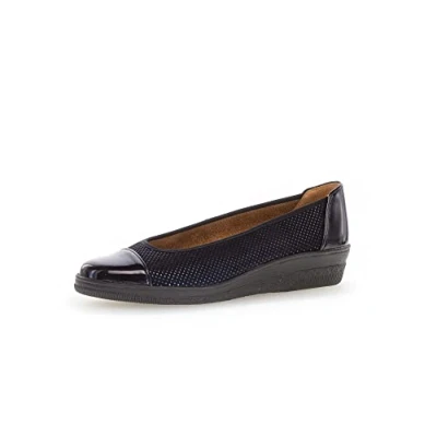 Image of Gabor Women Court Shoes, Ladies Wedges,Wedge Heel,Classic,Elegant,Comfortable,Business Shoe,Office,Blue (Ocean),40.5 EU / 7 UK
