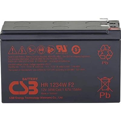 Image of CSB battery HR 1234W high rate HR1234WF2 Bleirechargeable 12V 8.4Ah Blei Vlies (AGM) (B x H T) 151 99