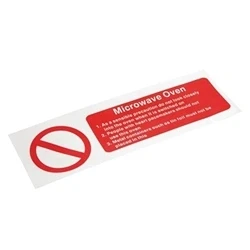 Image of Vogue Microwave Oven Safety Sign