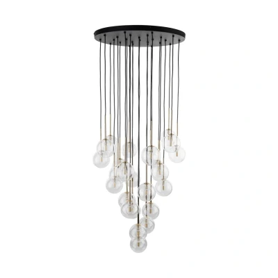 Image of Nilos Cluster Pendant Ceiling Light Black 26xG9