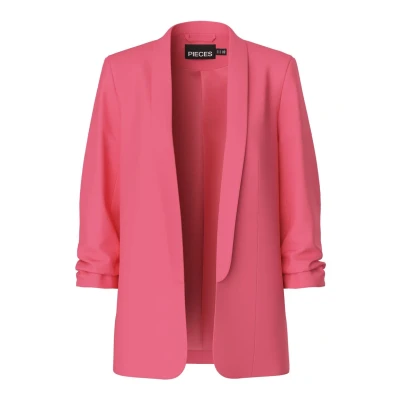 Image of Pieces Pcbosella Blazer, Women&#039;s, Size: Small, Pink lemonade
