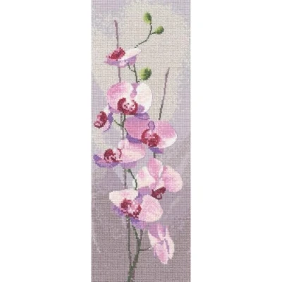 Image of Heritage Crafts Cross Stitch Kit Orchid Panel John Clayton Evenweave