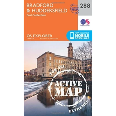 Image of Explorer Active 288 Bradford &amp; Huddersfield Map With Digital Version