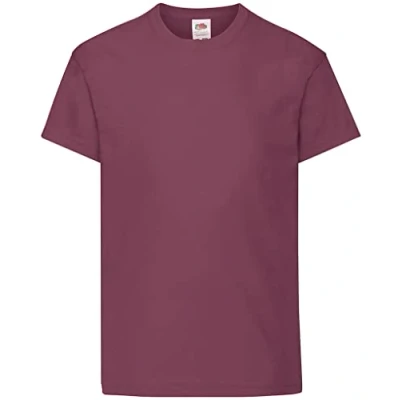 Image of Fruit of the Loom Kids Original T Shirt 21 Colours / Age 3 15 Burgundy 56