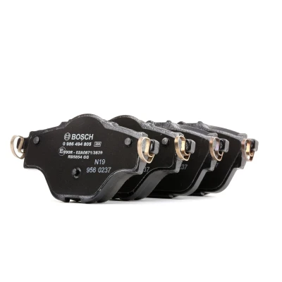 Image of 95525386 Brake pad set BOSCH 0 986 494 805 Low Metallic with anti squeak plate PEUGEOT: 3008 II Off Road, 308 Hatchback, 5008