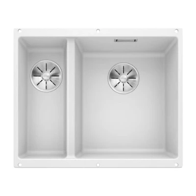 Image of BLANCO SUBLINE 340/160 U 523 562 Kitchen Sink, White, 60 cm Unterschrank