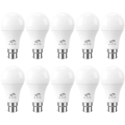 Image of LOEODO B22 Bayonet LED Bulbs 100W Equivalent, 13W Light Bulb, 1200 Lumens, 2700K Warm White, A60 Energy Saving Lightbulbsb, Non Dimmable, Pack of 10