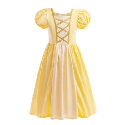 Image of Lito Angels Princess Belle Fancy Dress Up Clothes Costume for Kids Girls Age 2 3 Years, Yellow (Tag Number 90)