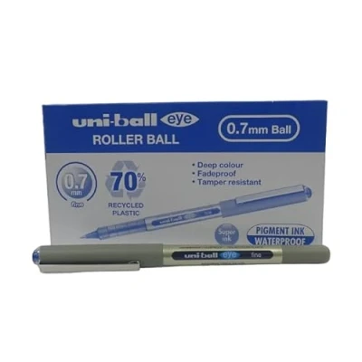 Image of Uni ball Liquid Ink Rollerball Eye Fine UB 157E Blue 0.7mm Box 12 pcs