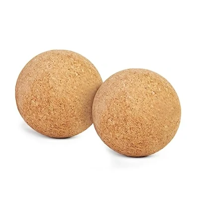 Image of Yoga Studio Unbranded Cork Massage Balls Twin Pack, Trigger Point Therapy Ball, Ball Roller for Muscle Tension, Deep Tissue Relief (5cm)