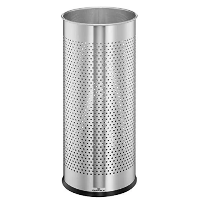 Image of Durable 28.5 Litre Stainless Steel Round Umbrella Stand Silver
