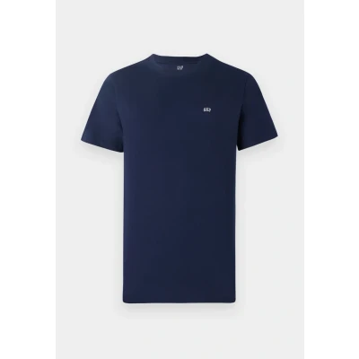 Image of GAP Everyday SOFT Micro LOGO Basic Tshirt, Men&#039;s, Size: XS, Tapestry navy