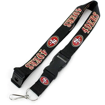 Image of aminco NFL San Francisco 49ers Team Lanyard, Black