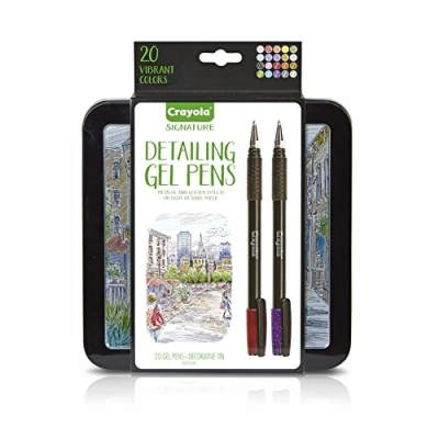 Image of CRAYOLA Detailing Gel PENS, Assorted Colors 20/Pkg, 20 Count (Pack of 1)