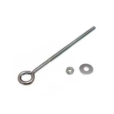 Image of EYE BOLT WITH NUTS AND WASHERS M6 6MM X 150MM BZP WEATHERPROOF (pack 10)