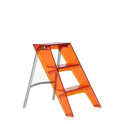 Image of Kartell Upper 703071 Folding Stepladder Orange Red