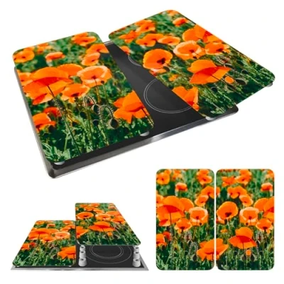 Image of Maximex 2521434500 Hob Covers Universal Set of 2 Poppy Field