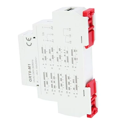 Image of Time Delay Relay, Multifunctional Relay Small Electronic with 10 Functions DIN Rail Mount, GRT8 M1 AC 220V