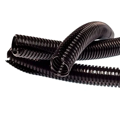 Image of UKCable Ties 6.5mm Black Spiral Conduit Split Tube Cable Tidy Wire Loom Harness 2M