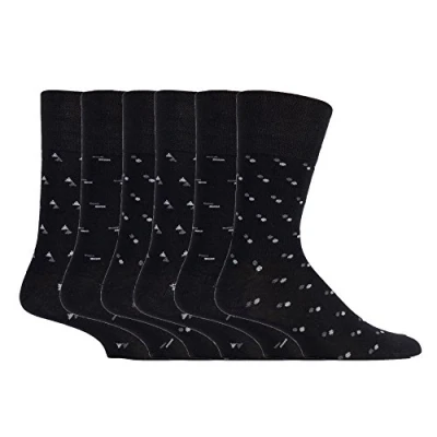 Image of 6 Pairs Gentle Grip Bamboo Socks (RM04)