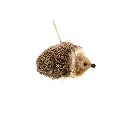 Image of Gisela Graham Fur Fabric Hedgehog Decoration