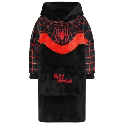 Image of Miles Morales Spider Man Oversized Wearable Blanket Hoodie 7 8 Years 128cm