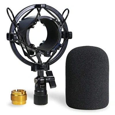 Image of SUNMON AT2020 Shock Mount with Windscreen, Stand Foam Pop Filter for Audio Technica AT2035 AT4040 AT2020USB ATR2500x Condenser Micphone