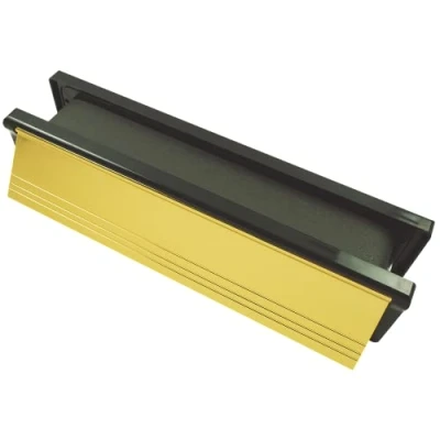 Image of FIRESTOP 255mm Intumescent Telescopic Letter Plate Gold