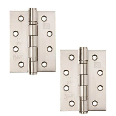 Image of Excel XL867 Pair of 4&quot; Grade 11 Door Hinges, Satin Chrome