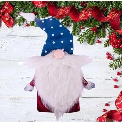 Image of Festive Gonk Hot Water Bottle Plush Christmas Gnome Super Soft 1 Litre Capacity