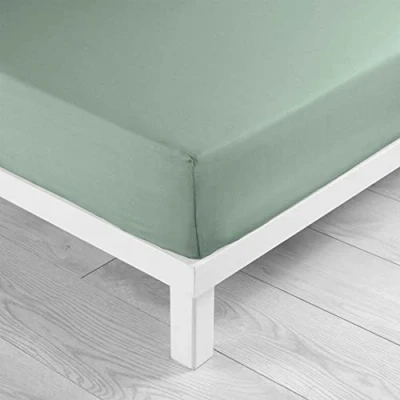 Image of douceur d&#039;intérieur, Lina Sage Fitted Sheet (90 x 190 cm) 100% Cotton