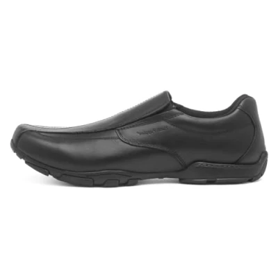 Image of Hush Puppies Boys Elijah Shoes Black Leather Size UK 5 Infant