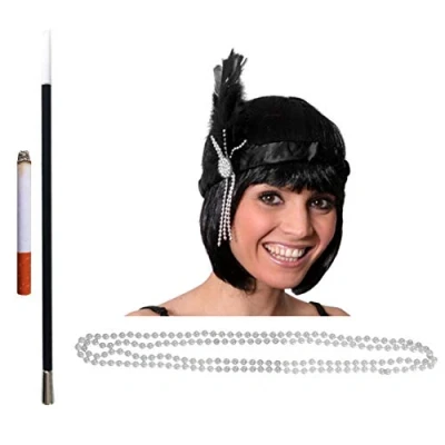 Image of UNISEX FLAPPER FANCY DRESS KIT ONE SIZE FITS MOST COSTUME ACCESSORIES ACCESSORY