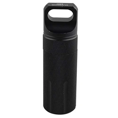 Image of Jopto Military Grade Air Tight EDC Accessory Case Waterproof Pill Fob Medicine Capsule Seal Bottle Keychain Outdoor Survival Storage Equipment Metal Aluminum Container Holder Dry Box Emergency Tool