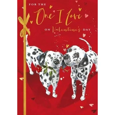 Image of One I Love Spotted Blooms Valentine&#039;s Day Hand Finished Greeting Card