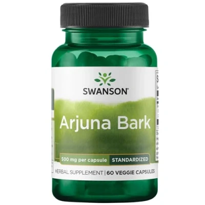 Image of Swanson, Arjuna Bark, 500mg, 60 Vegan Capsules, Vegetarian, SOYA Free, Gluten GMO Free