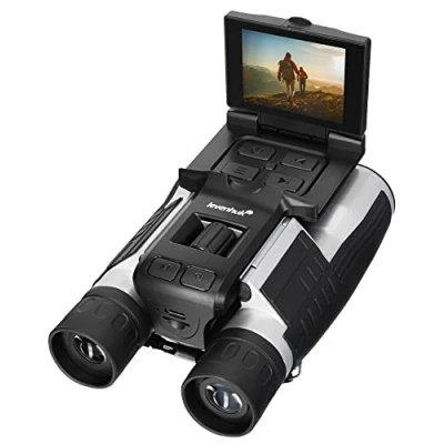 Image of Levenhuk Atom Digital DB20 LCD Compact Lightweight High Power Binoculars with Inbuilt Display, Photo and Video Recorder